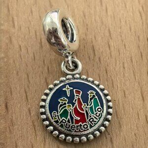 Pandora Puerto Rico Three Kings Exclusive Charm, S925 Silver Bracelets